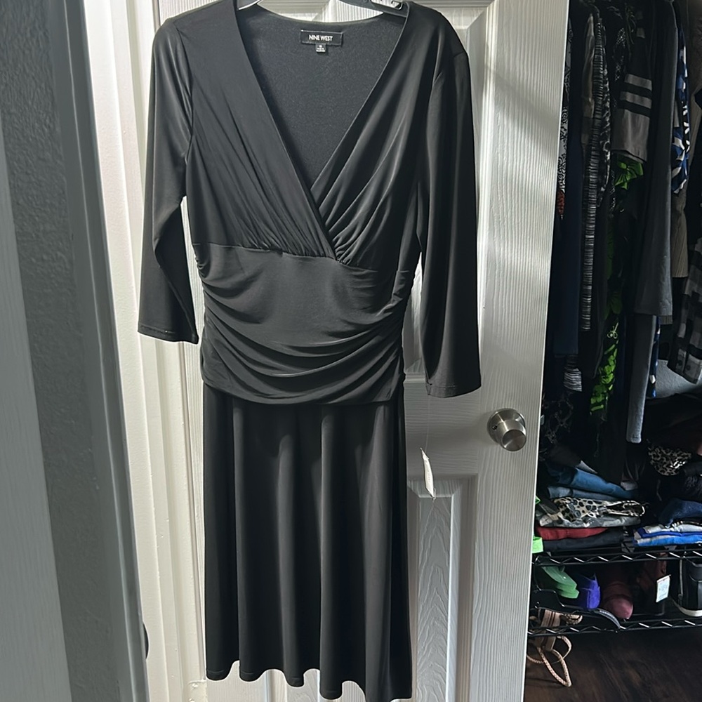 Nine West Black Long Sleeve Dress